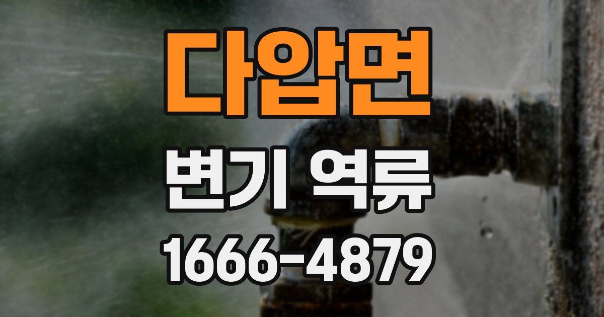 다압면 변기 역류