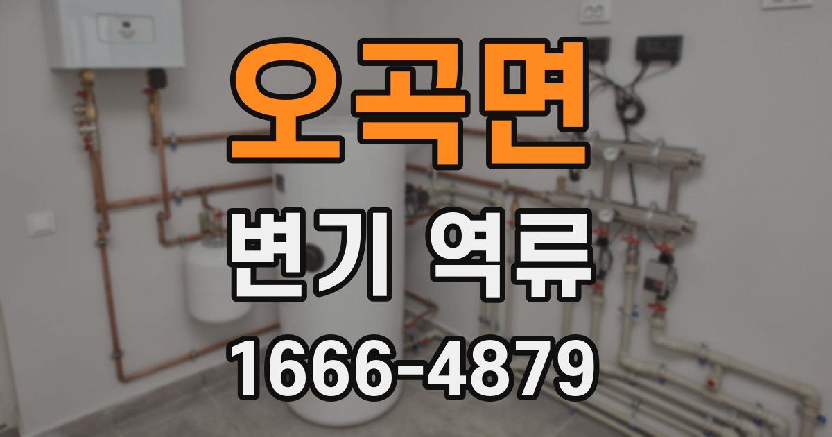 오곡면 변기 역류