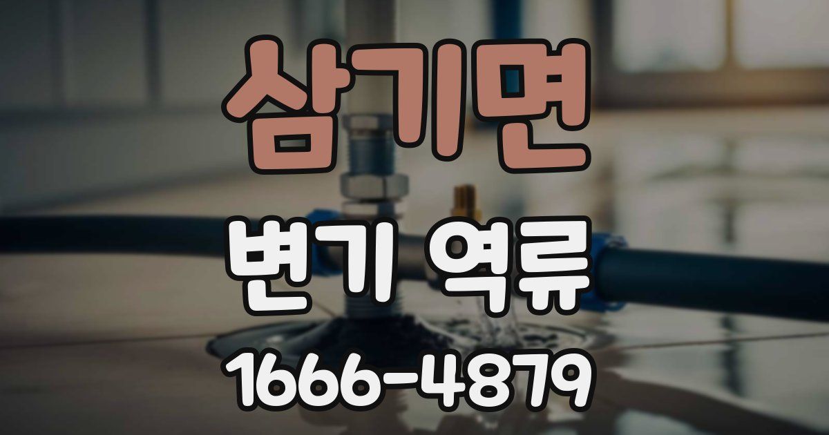 삼기면 변기 역류