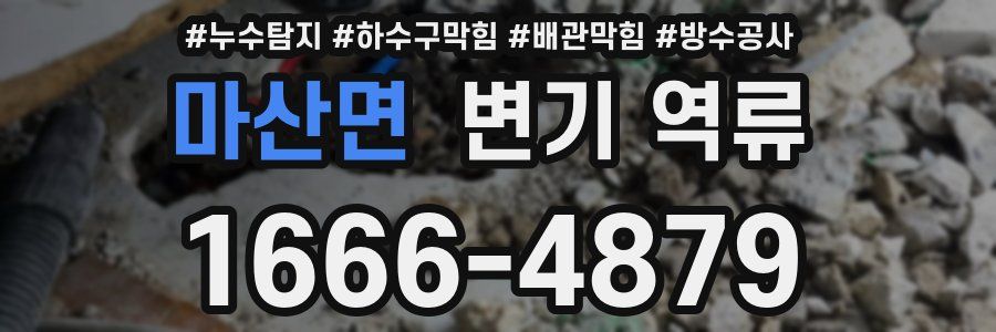 마산면 변기 역류