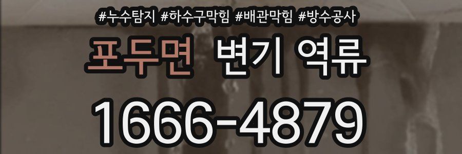 포두면 변기 역류
