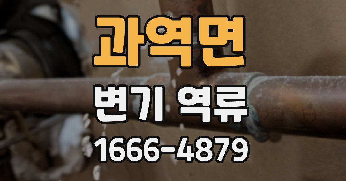 과역면 변기 역류