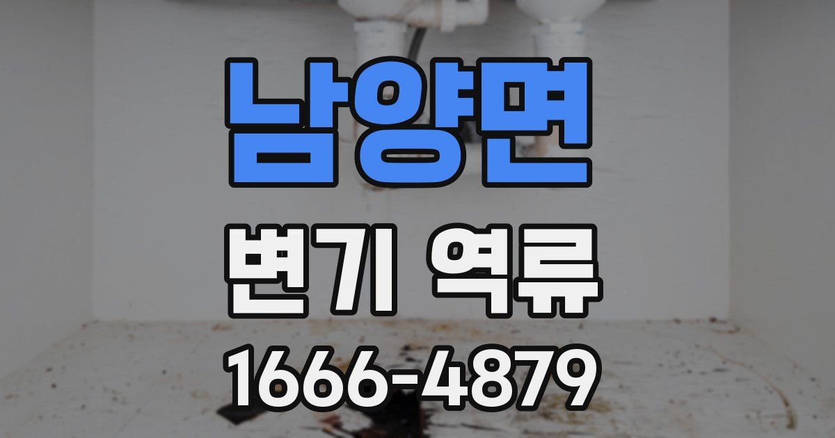 남양면 변기 역류