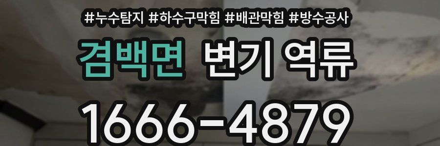 겸백면 변기 역류