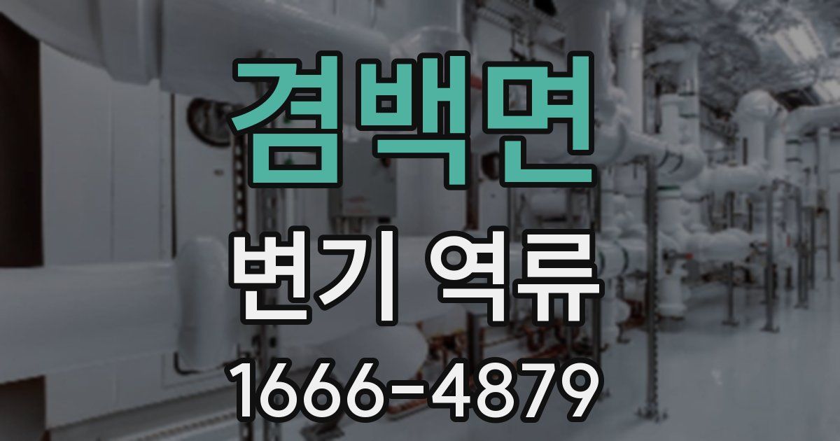 겸백면 변기 역류
