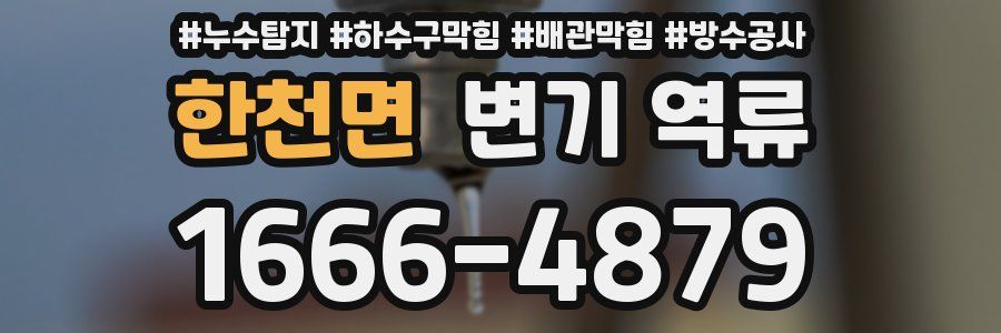 한천면 변기 역류