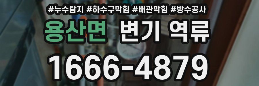 용산면 변기 역류