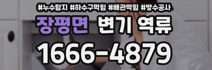 장평면 변기 역류