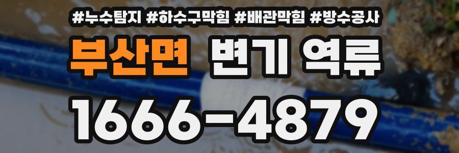 부산면 변기 역류