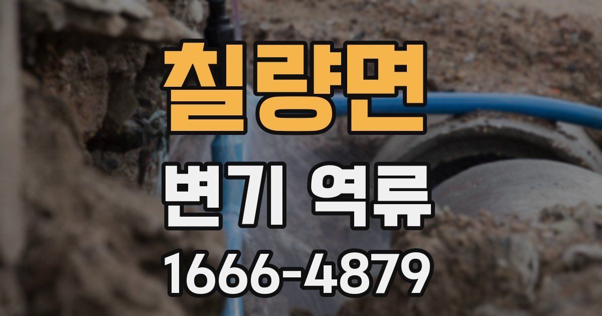 칠량면 변기 역류