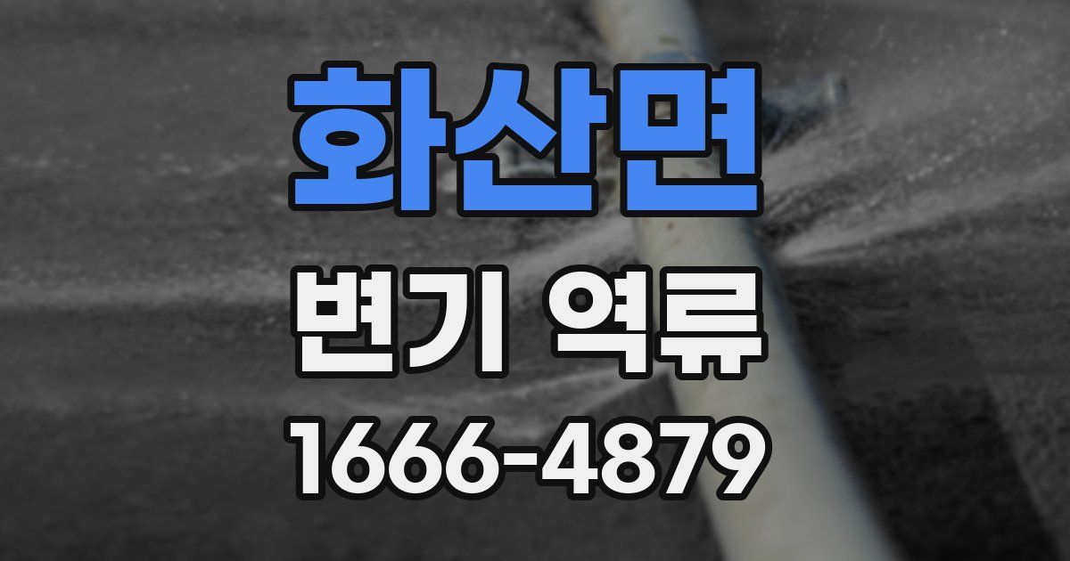 화산면 변기 역류