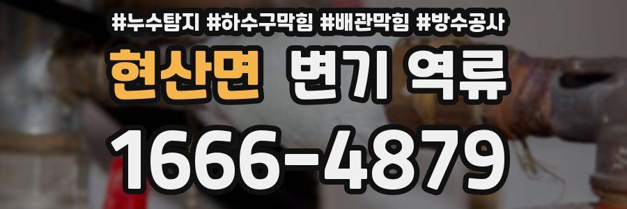 현산면 변기 역류