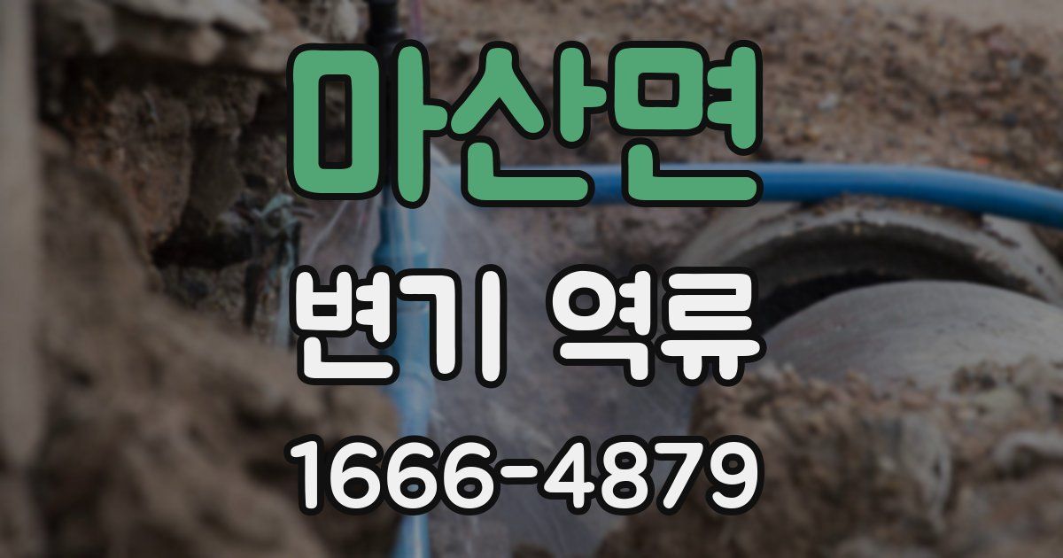 마산면 변기 역류