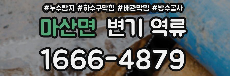 마산면 변기 역류