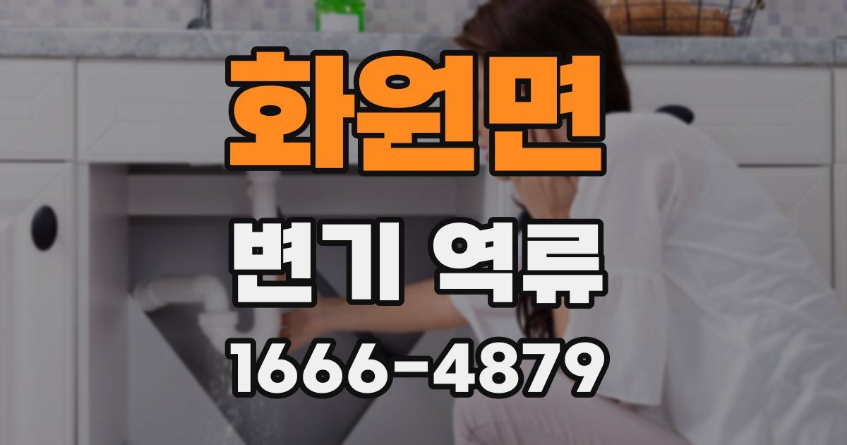 화원면 변기 역류