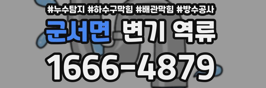 군서면 변기 역류