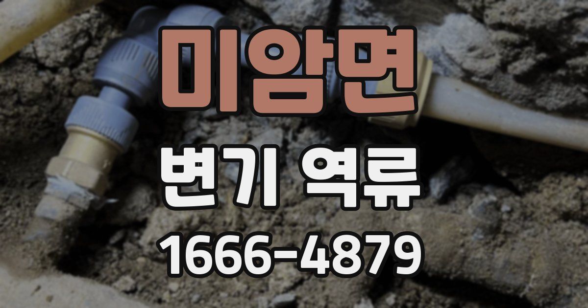 미암면 변기 역류