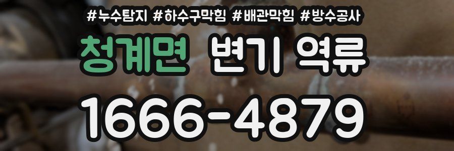 청계면 변기 역류