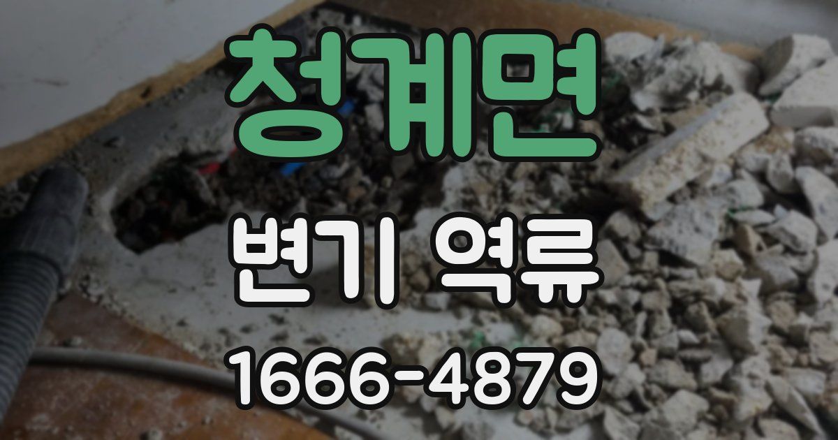청계면 변기 역류