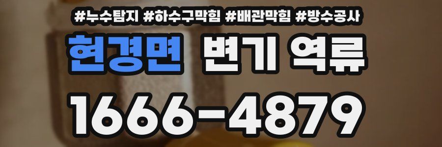 현경면 변기 역류