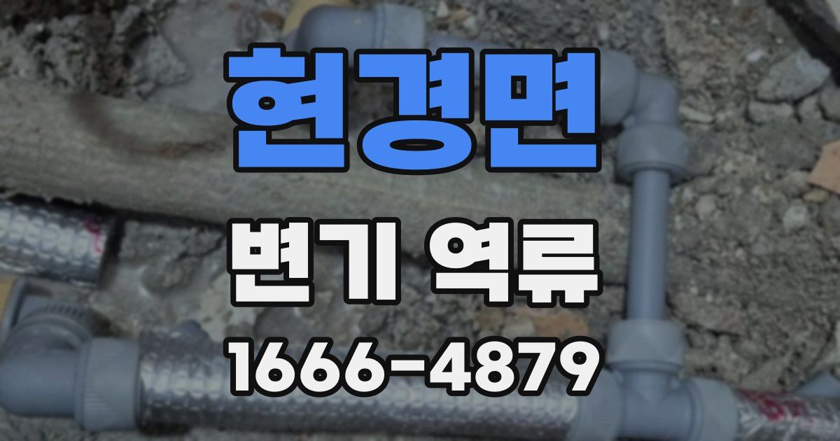 현경면 변기 역류