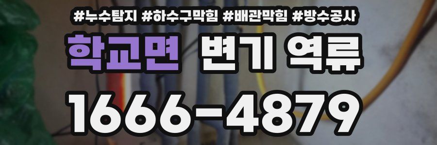 학교면 변기 역류