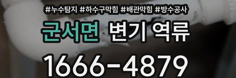 군서면 변기 역류