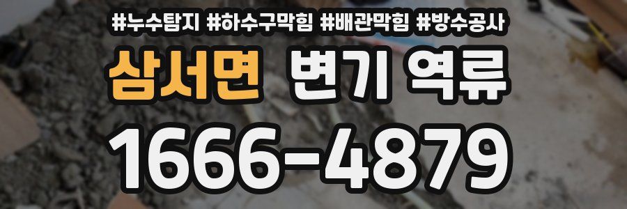 삼서면 변기 역류