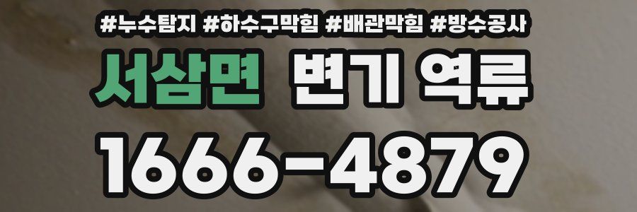 서삼면 변기 역류