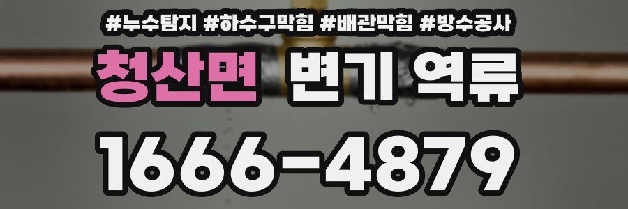 청산면 변기 역류