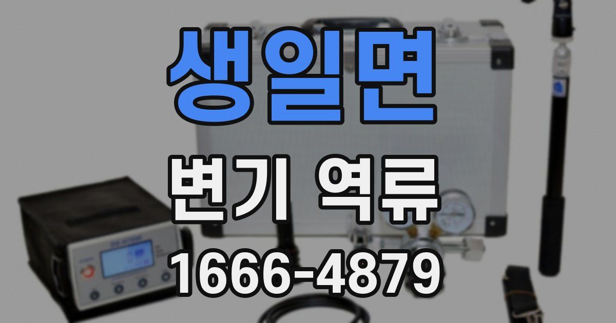 생일면 변기 역류