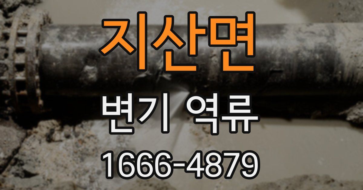 지산면 변기 역류