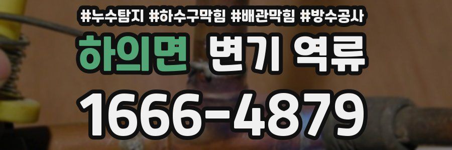하의면 변기 역류