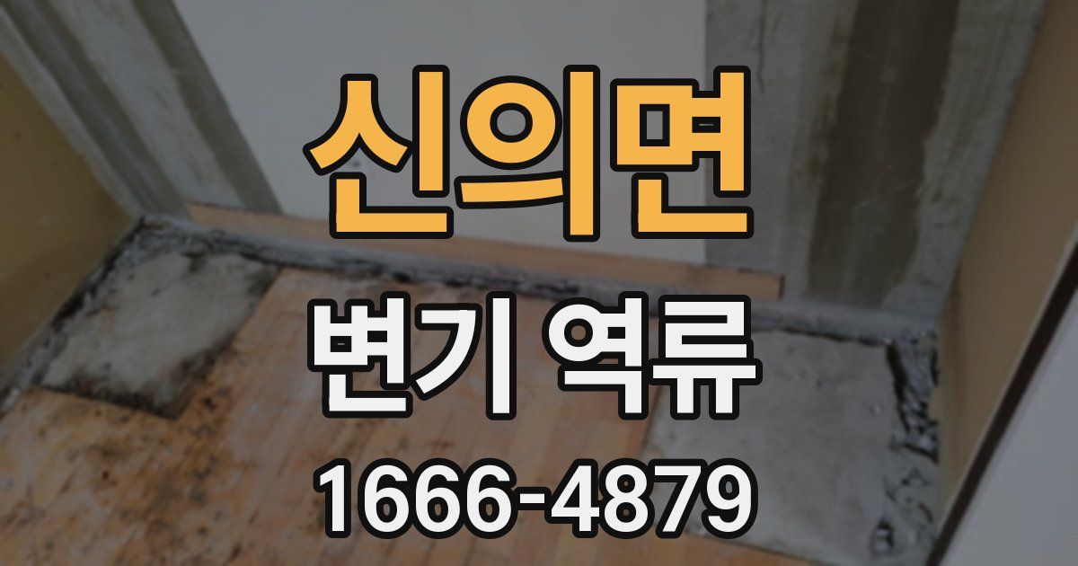 신의면 변기 역류