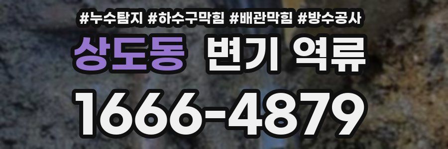 상도동 변기 역류