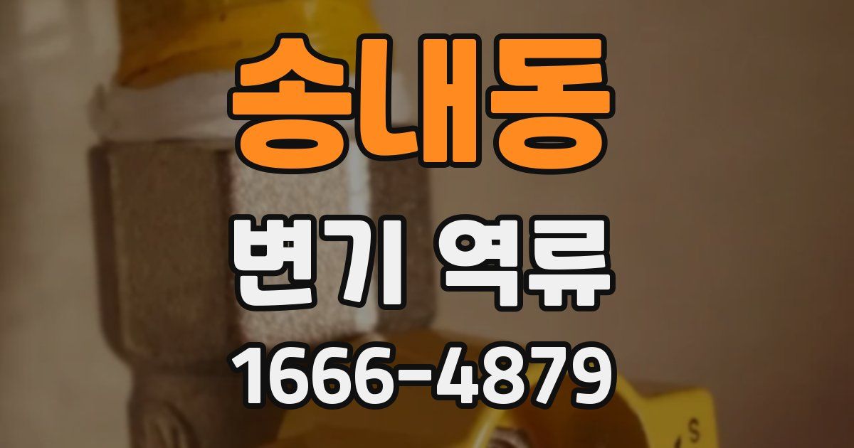 송내동 변기 역류