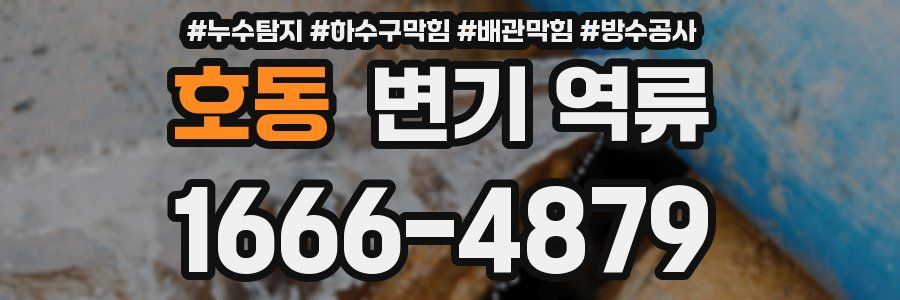 호동 변기 역류