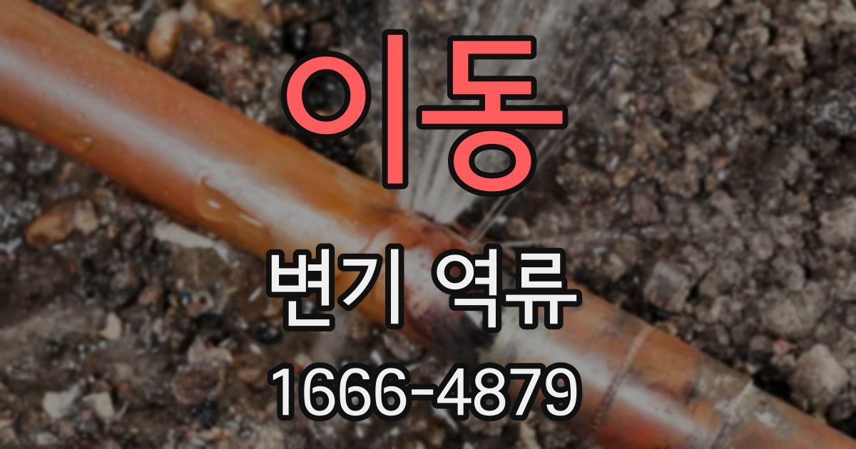 이동 변기 역류