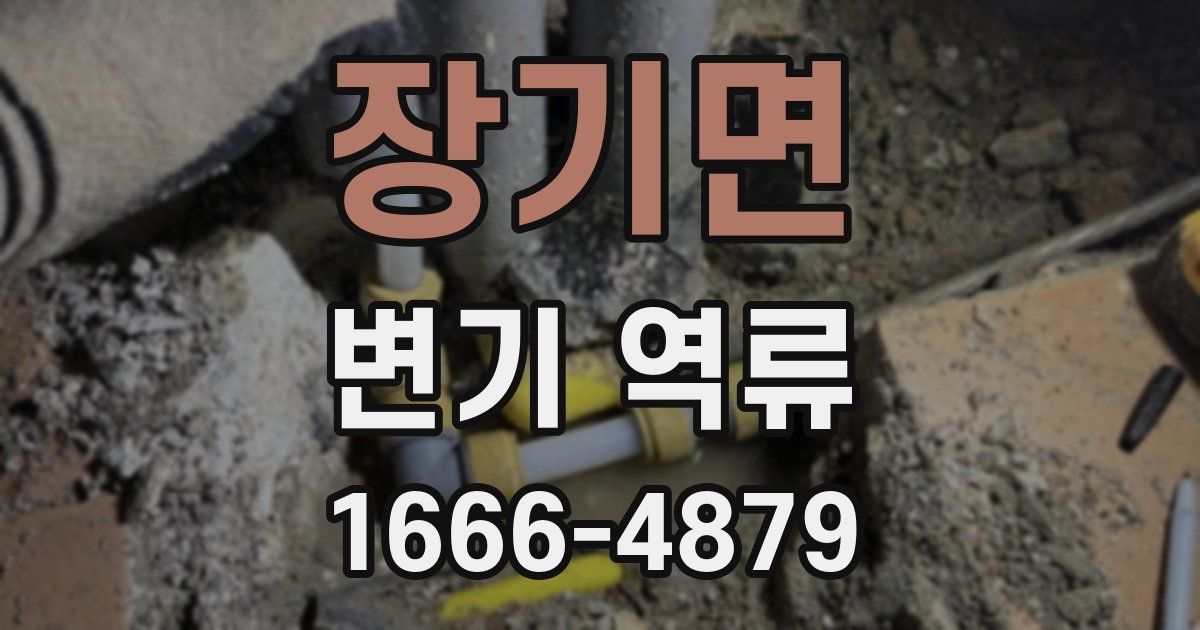 장기면 변기 역류