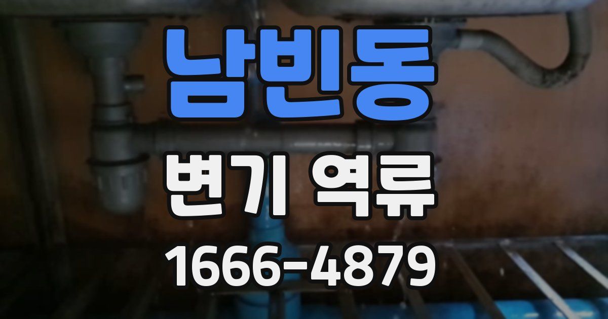 남빈동 변기 역류