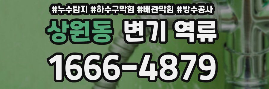 상원동 변기 역류