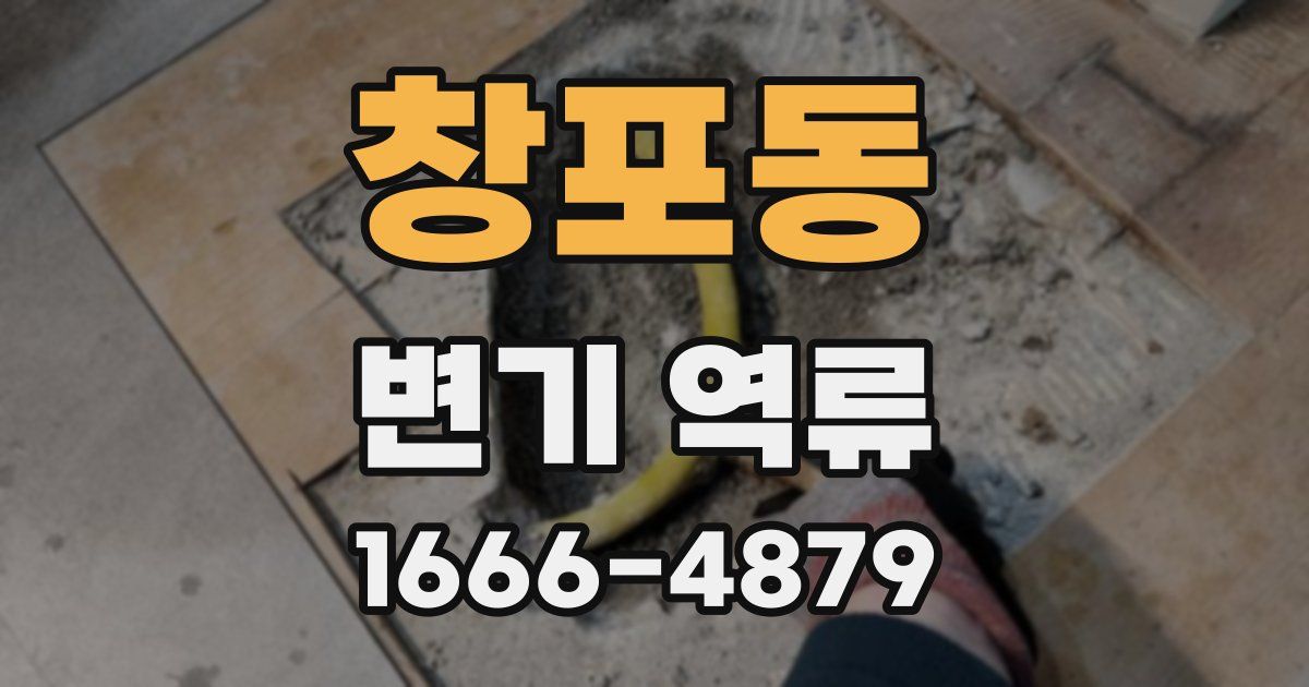 창포동 변기 역류