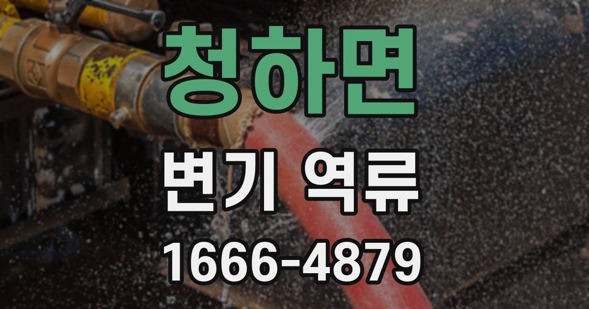 청하면 변기 역류