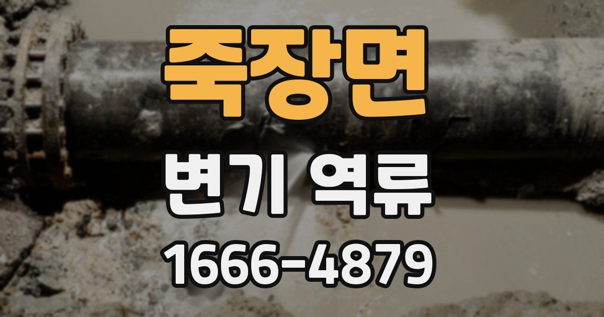 죽장면 변기 역류