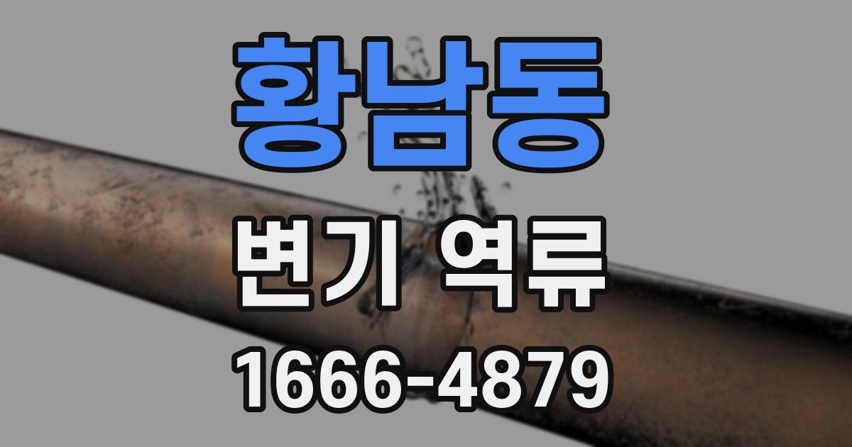 황남동 변기 역류