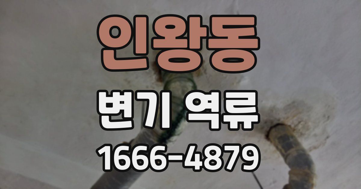 인왕동 변기 역류