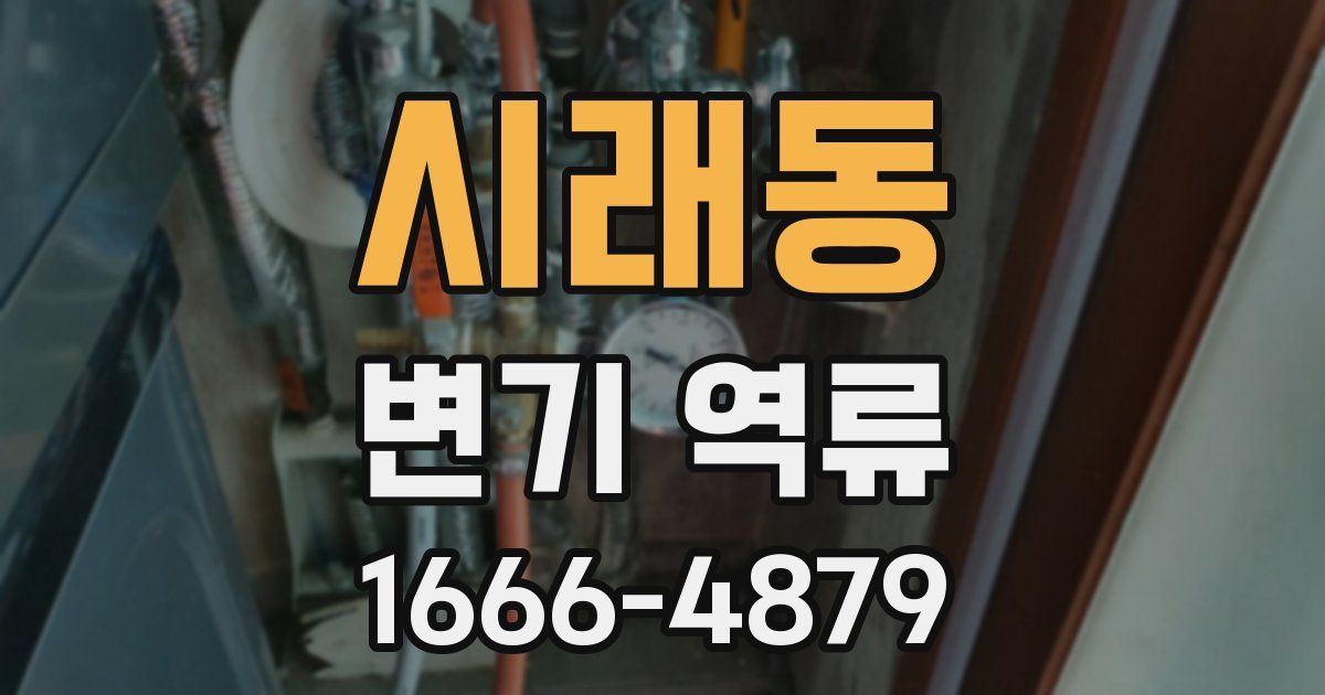 시래동 변기 역류