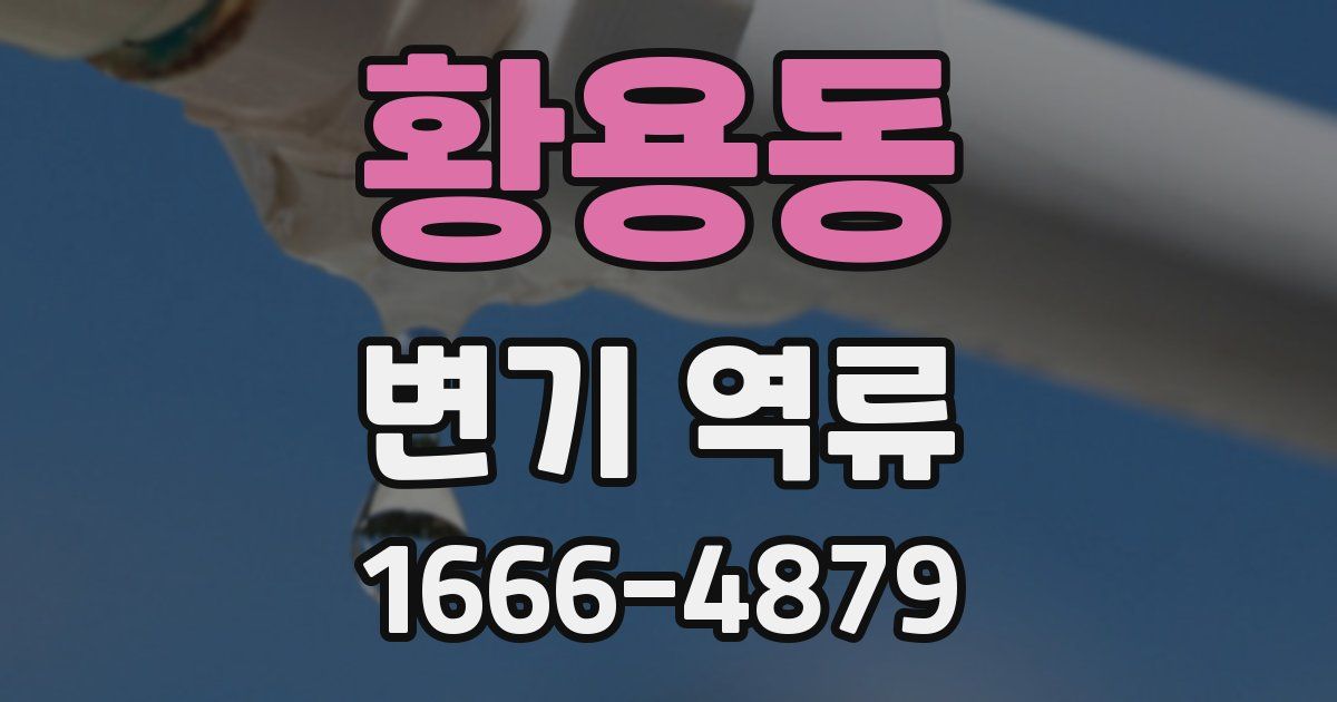 황용동 변기 역류