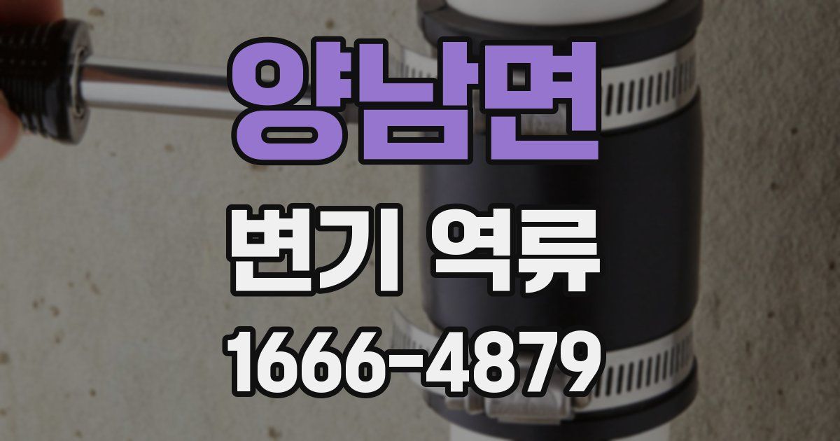 양남면 변기 역류