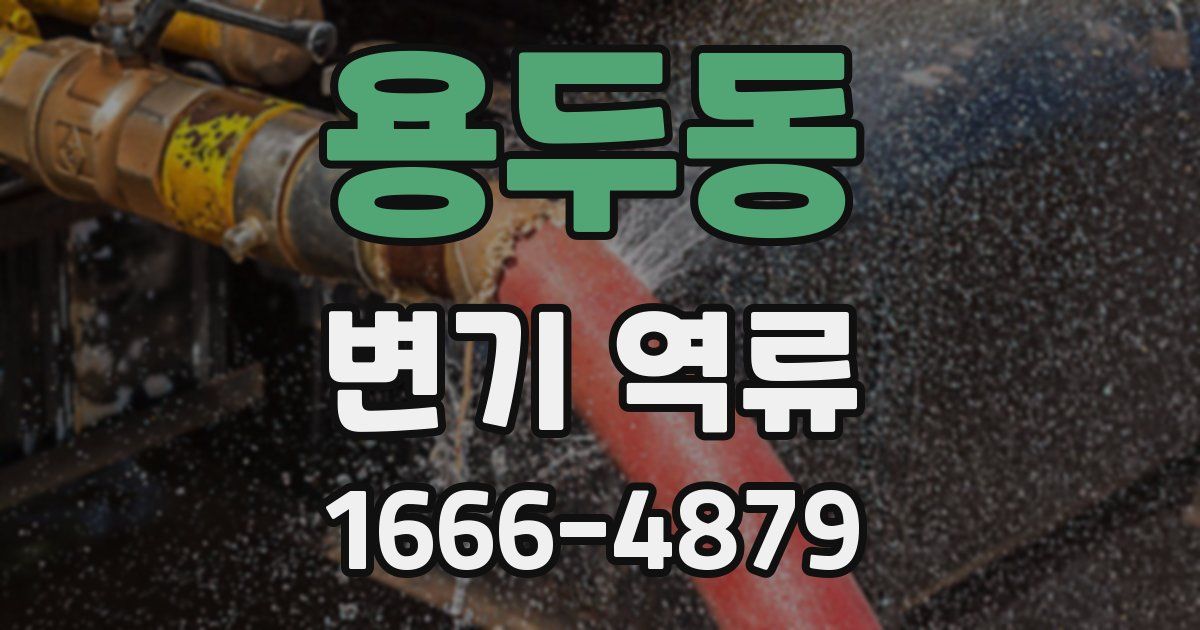 용두동 변기 역류